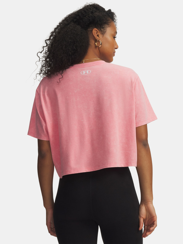 Under Armour Női póló Under Armour UA Rival Boxy Tee Wash-PNK