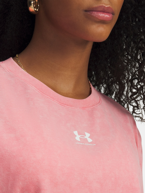 Under Armour Női póló Under Armour UA Rival Boxy Tee Wash-PNK