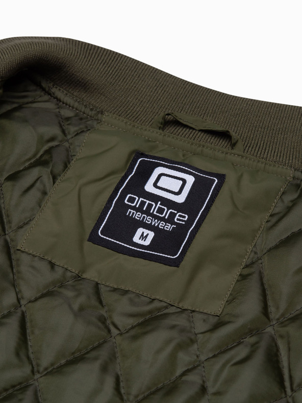 Ombre Clothing Khaki színű férfi Ombre Clothing átmeneti kabát C538