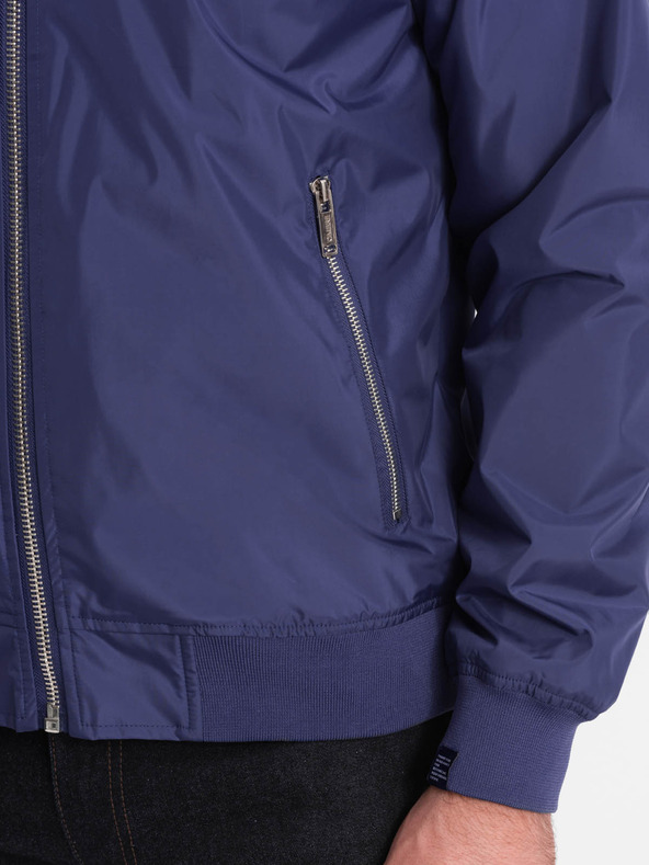 Ombre Clothing Férfi tavaszi bomberdzseki C439 - Navy