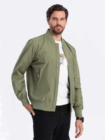 Ombre Clothing Khaki színű férfi könnyű kabát C439