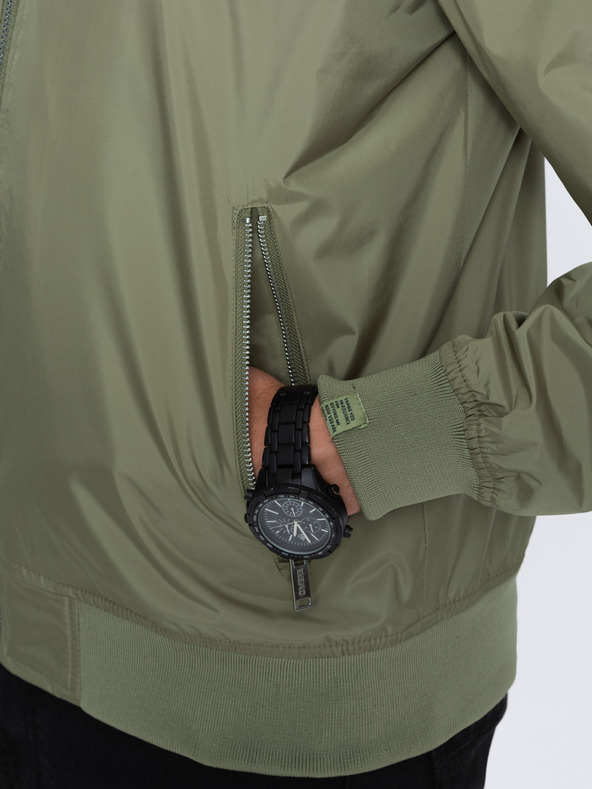 Ombre Clothing Khaki színű férfi könnyű kabát C439