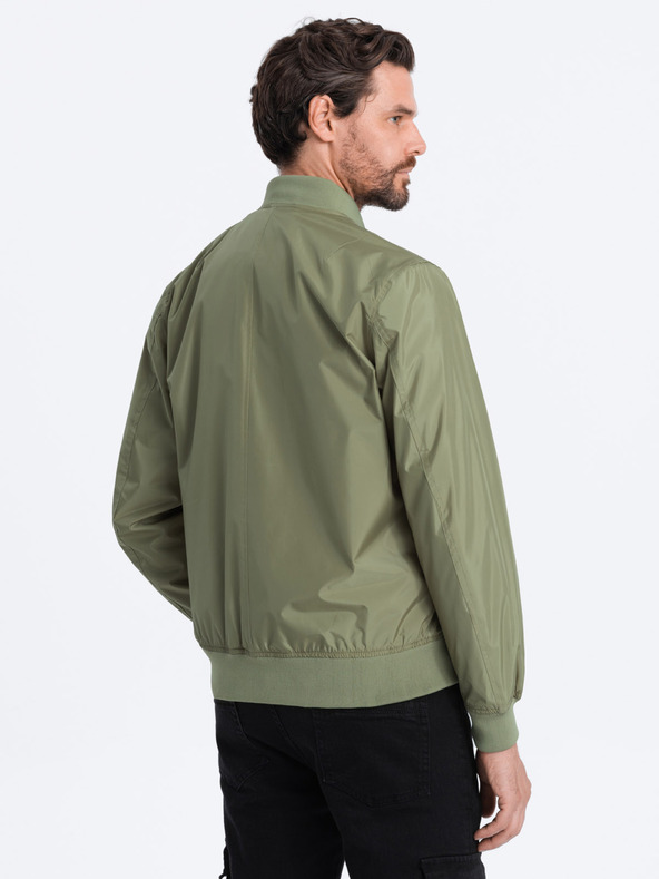 Ombre Clothing Khaki színű férfi könnyű kabát C439