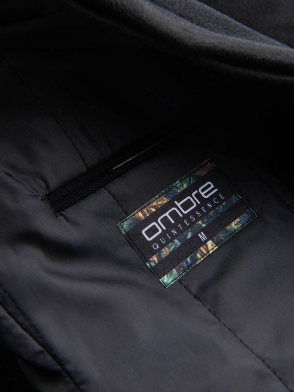 Ombre Clothing Fekete férfi ombre ruházati kabát C501