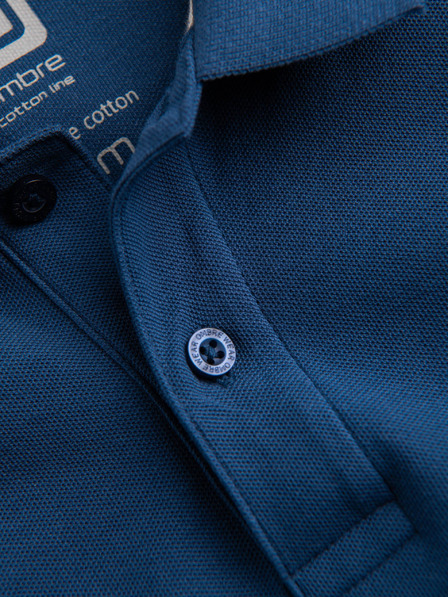 Ombre Clothing Sötétkék férfi alap póló póló Ombre Ruházat