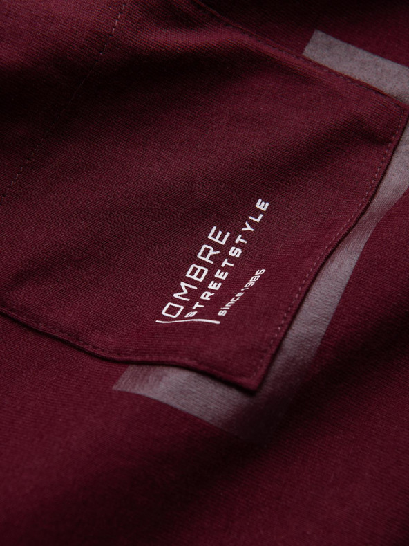 Ombre Clothing Férfi bordó ing Ombre ruházat