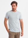 Ombre Clothing Világosszürke Férfi póló Ombre ruházat