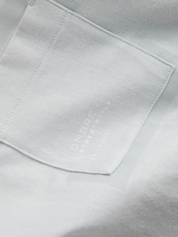 Ombre Clothing Világosszürke Férfi póló Ombre ruházat