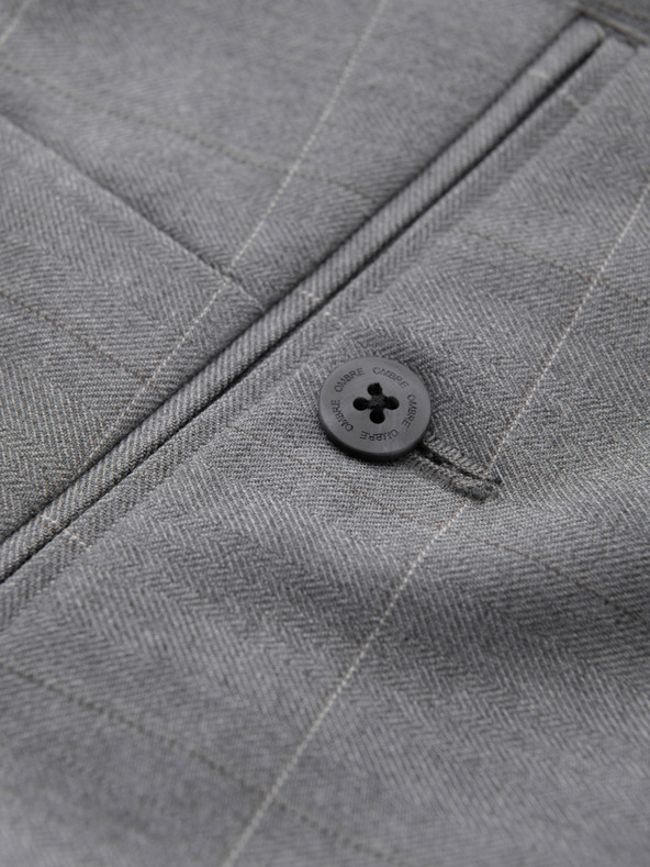 Ombre Clothing Szürke férfi kockás nadrág Ombre Ruházat