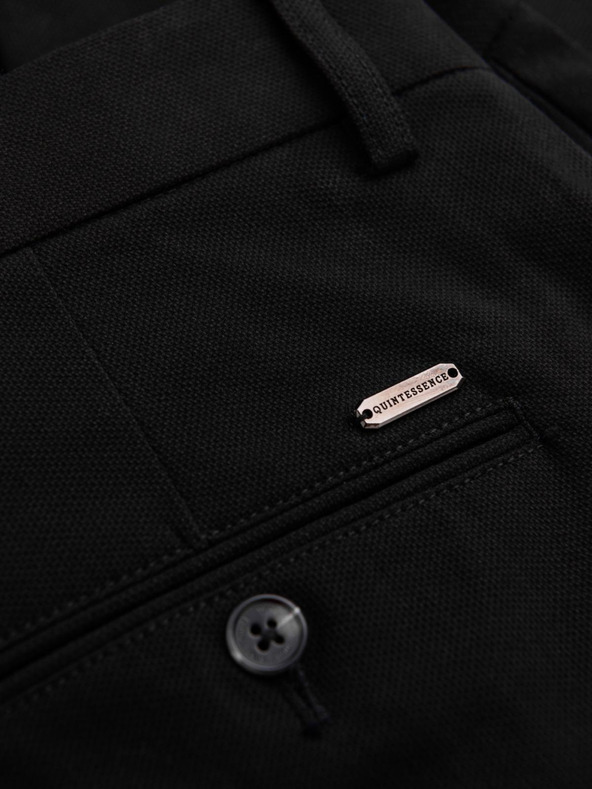 Ombre Clothing Fekete férfi slim fit chino nadrág Ombre Ruházat