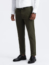 Ombre Clothing Sötétzöld férfi chino nadrág Ombre ruházat