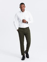 Ombre Clothing Sötétzöld férfi chino nadrág Ombre ruházat