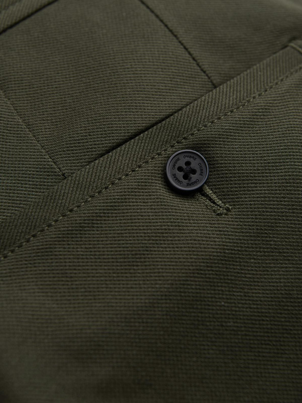 Ombre Clothing Sötétzöld férfi chino nadrág Ombre ruházat