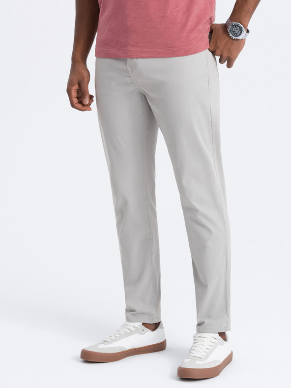 Ombre Clothing Világosszürke Férfi chino nadrág Ombre ruházat