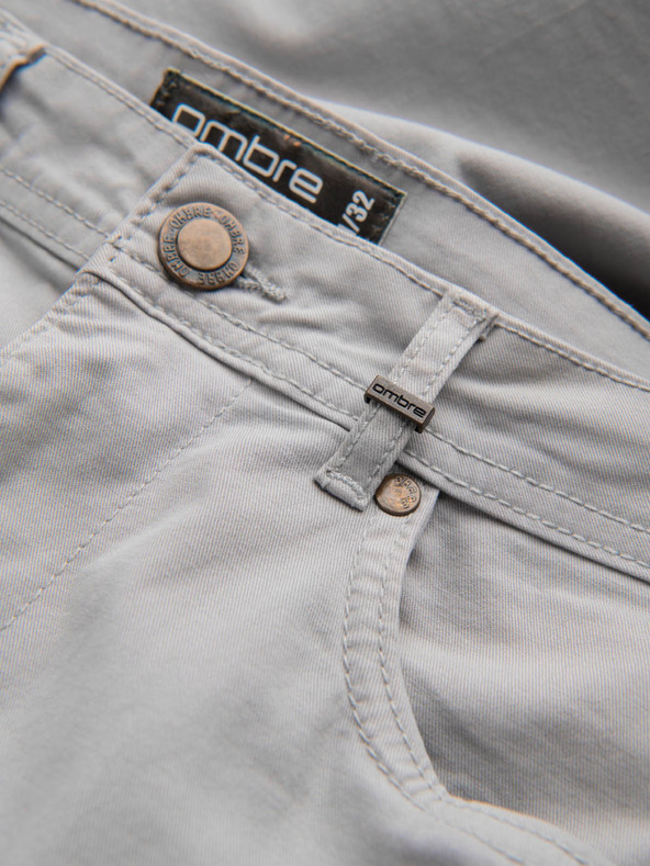 Ombre Clothing Világosszürke Férfi chino nadrág Ombre ruházat