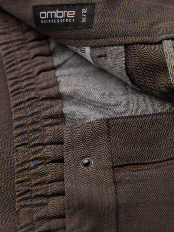 Ombre Clothing Barna Férfi chino nadrág Ombre ruházat