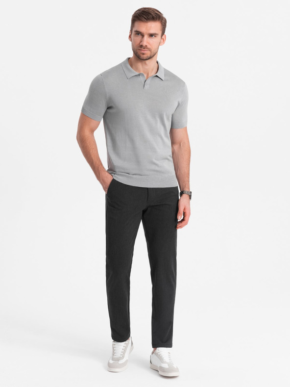 Ombre Clothing Sötétszürke férfi chino nadrág Ombre Ruházat