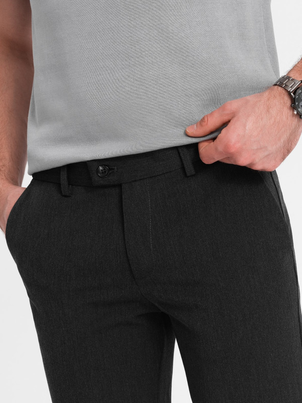 Ombre Clothing Sötétszürke férfi chino nadrág Ombre Ruházat