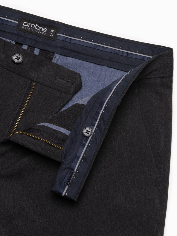 Ombre Clothing Sötétszürke férfi chino nadrág Ombre Ruházat
