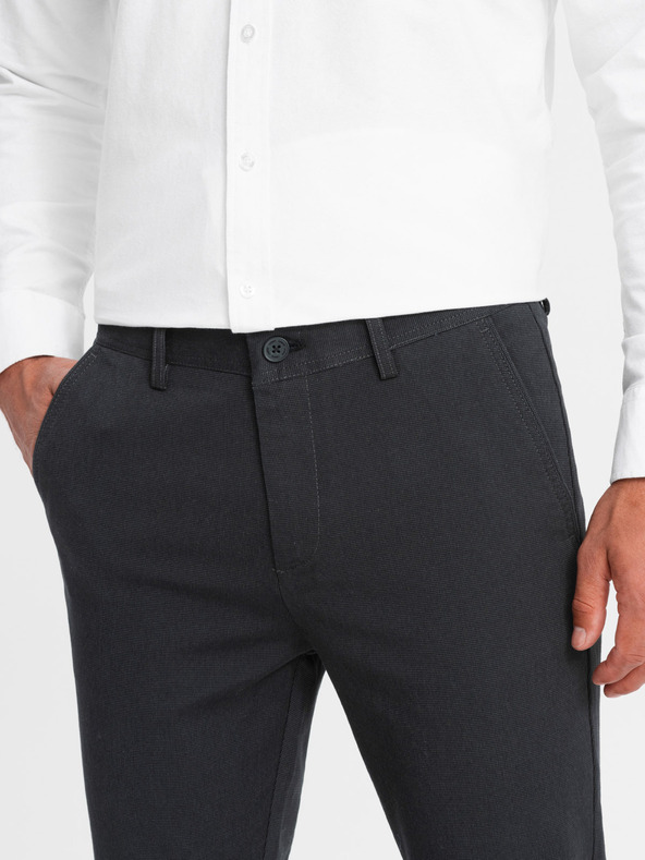 Ombre Clothing Sötétszürke férfi chino nadrág Ombre Ruházat