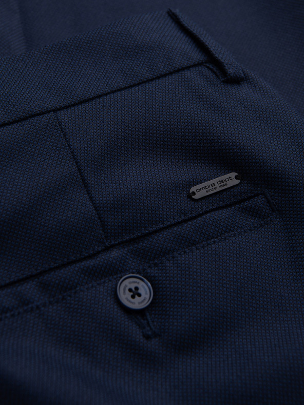 Ombre Clothing Sötétkék Férfi Slim Fit Chino nadrág Ombre ruházat