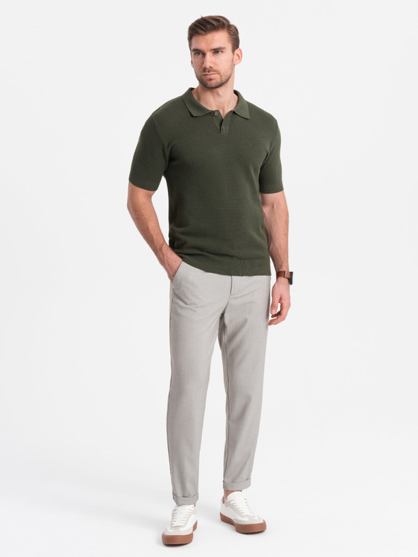Ombre Clothing Világosszürke Férfi chino nadrág Ombre ruházat