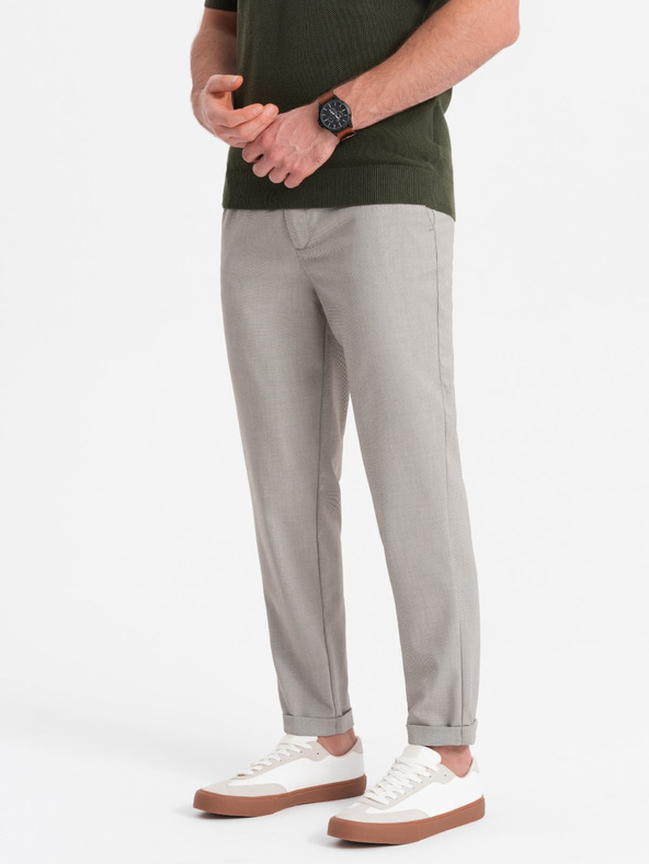 Ombre Clothing Világosszürke Férfi chino nadrág Ombre ruházat