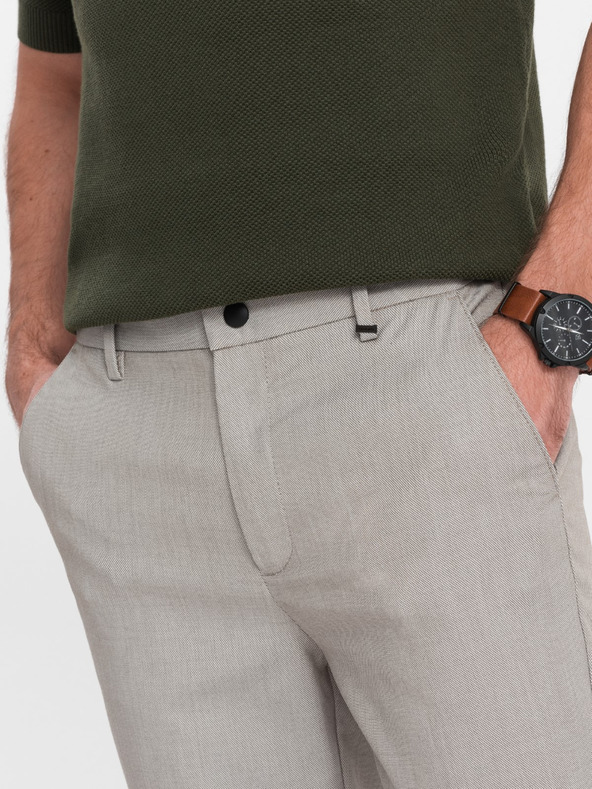 Ombre Clothing Világosszürke Férfi chino nadrág Ombre ruházat