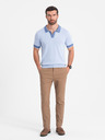 Ombre Clothing Világosbarna férfi slim fit chino nadrág Ombre Ruházat