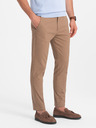 Ombre Clothing Világosbarna férfi slim fit chino nadrág Ombre Ruházat