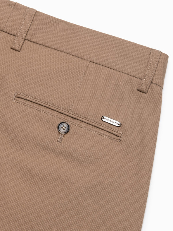Ombre Clothing Világosbarna férfi slim fit chino nadrág Ombre Ruházat