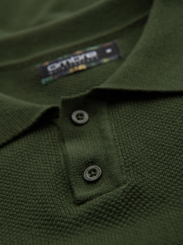 Ombre Clothing Zöld férfi póló póló Ombre Clothing