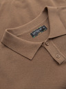 Ombre Clothing Világosbarna férfi póló póló Ombre ruházat