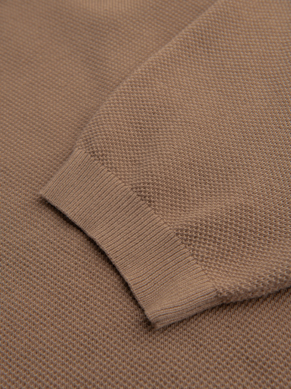 Ombre Clothing Világosbarna férfi póló póló Ombre ruházat