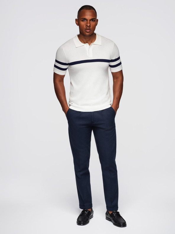 Ombre Clothing Fehér férfi póló póló Ombre Ruházat