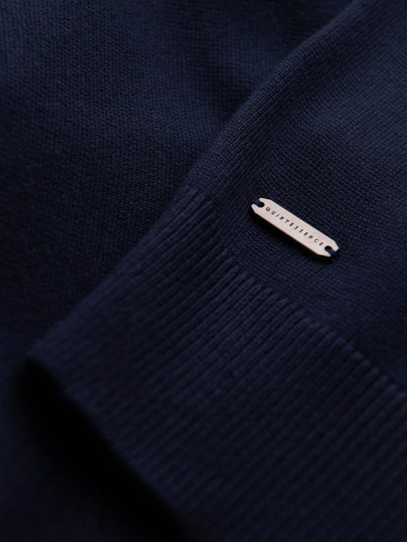 Ombre Clothing Sötétkék férfi póló póló Ombre Clothing