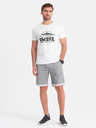 Ombre Clothing Szürke férfi brindle rövidnadrág Ombre Ruházat