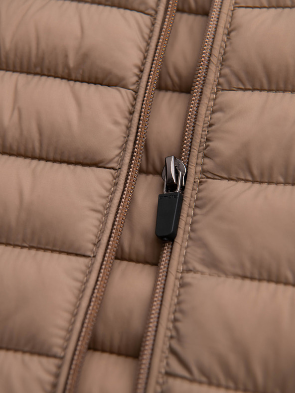 Ombre Clothing Bézs férfi könnyű steppelt kabát Ombre Clothing