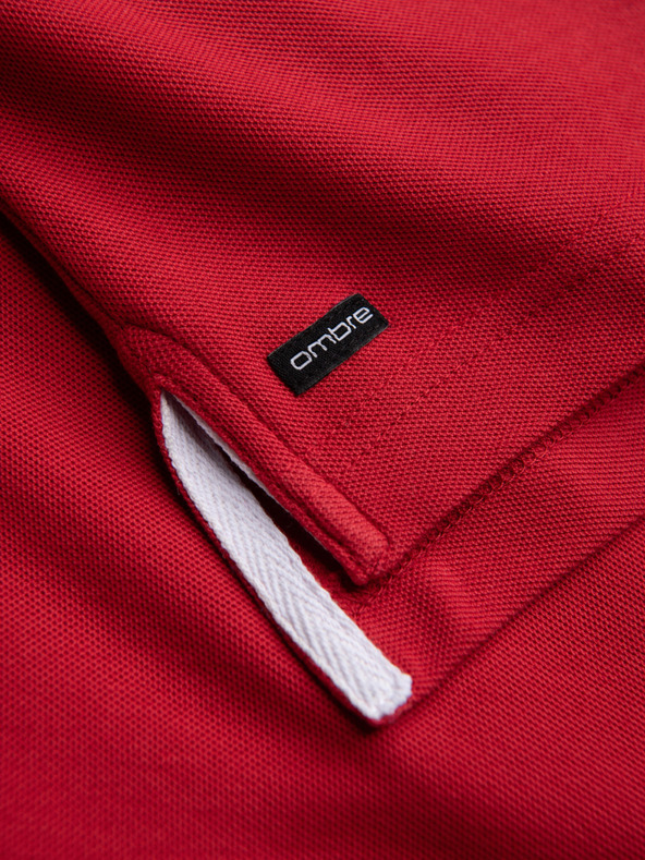 Ombre Clothing Piros férfi póló póló Ombre Ruházat