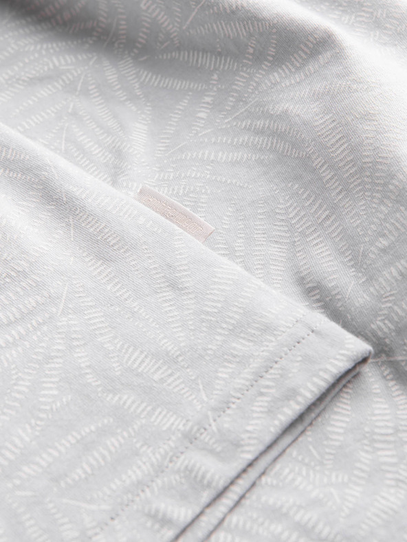 Ombre Clothing Világosszürke férfi mintás póló Ombre Ruházat