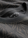 Ombre Clothing Sötétszürke férfi mintás póló Ombre ruházat