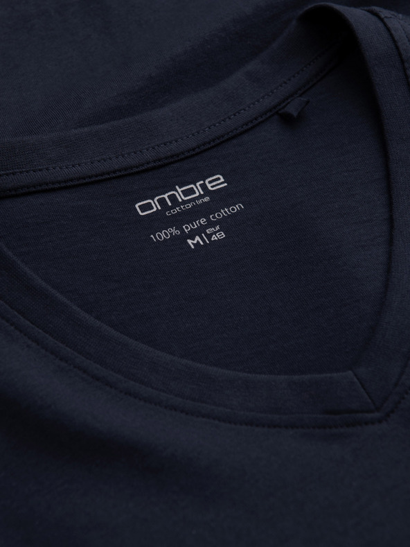 Ombre Clothing Sötétkék férfi alap póló Ombre Ruházat