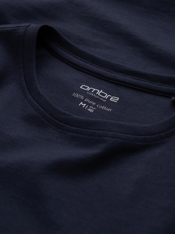 Ombre Clothing Sötétkék férfi alap póló Ombre Ruházat