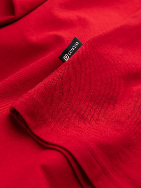 Ombre Clothing Piros férfi alap póló Ombre Ruházat