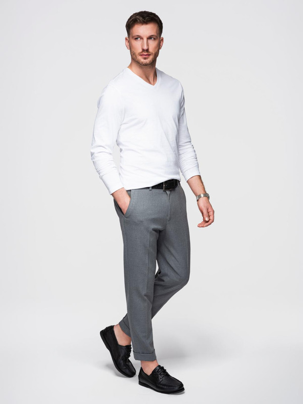 Ombre Clothing Fehér Férfi basic póló Ombre ruházat