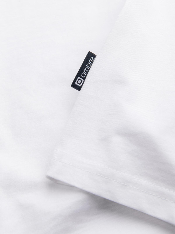 Ombre Clothing Fehér Férfi basic póló Ombre ruházat