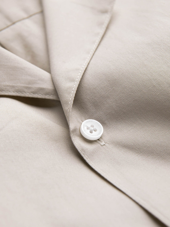 Ombre Clothing Cream férfi rövid ujjú póló Ombre ruházat