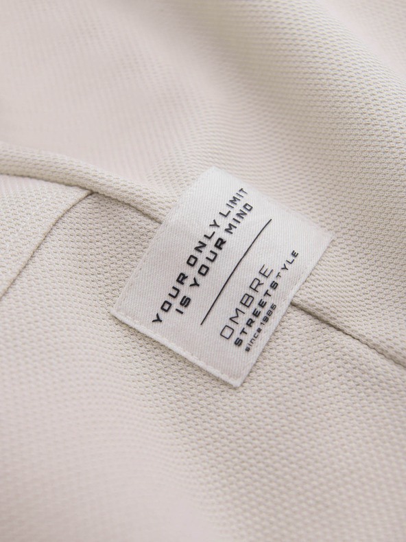 Ombre Clothing Férfi bézs színű melegítőnadrág Ombre ruházat