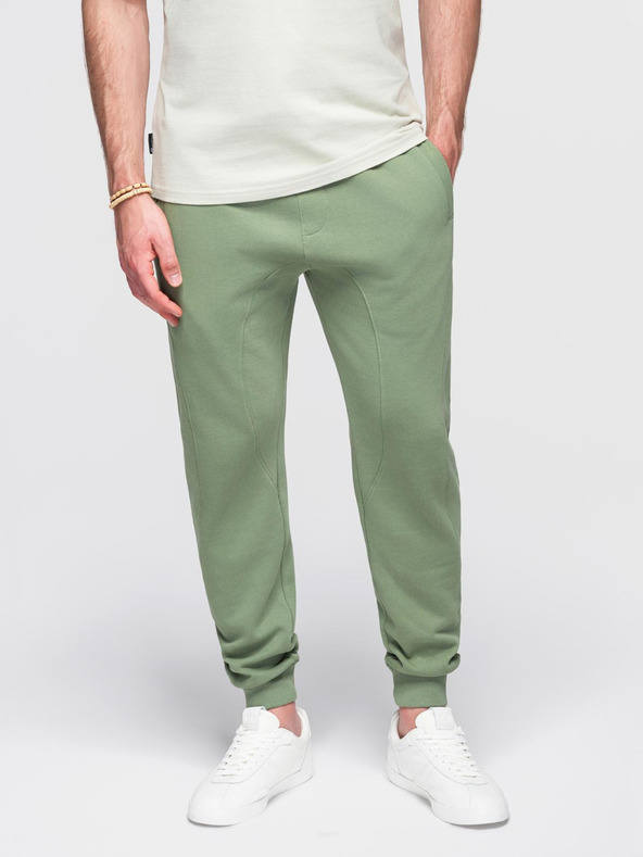 Ombre Clothing Zöld férfi jogger melegítőnadrág Ombre Ruházat