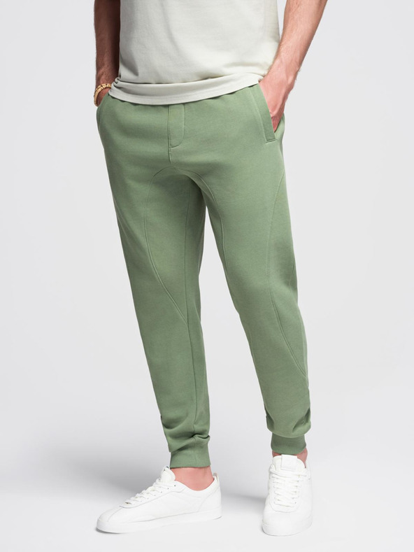 Ombre Clothing Zöld férfi jogger melegítőnadrág Ombre Ruházat